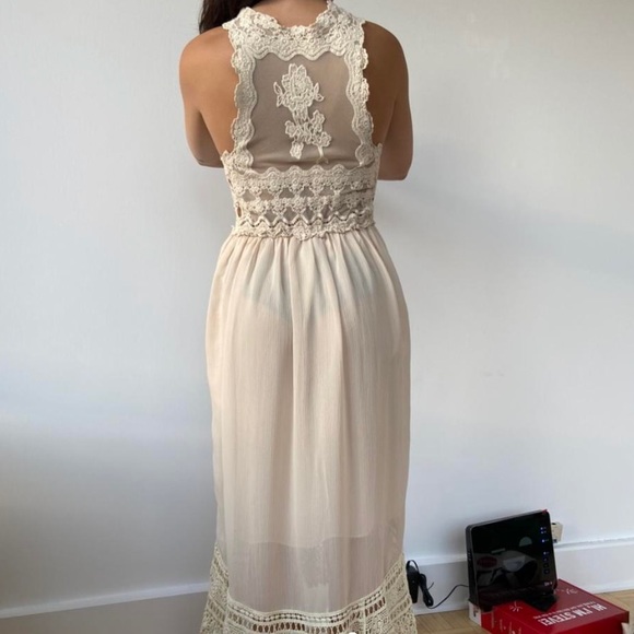 Beautiful vintage boho cream dress - Picture 4 of 4